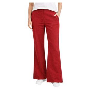 Style & Co. red linen bell bottom pants / lightweight flare trousers – women’s